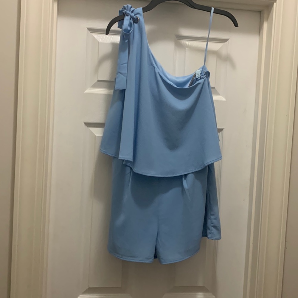 Size small she + sky blue romper